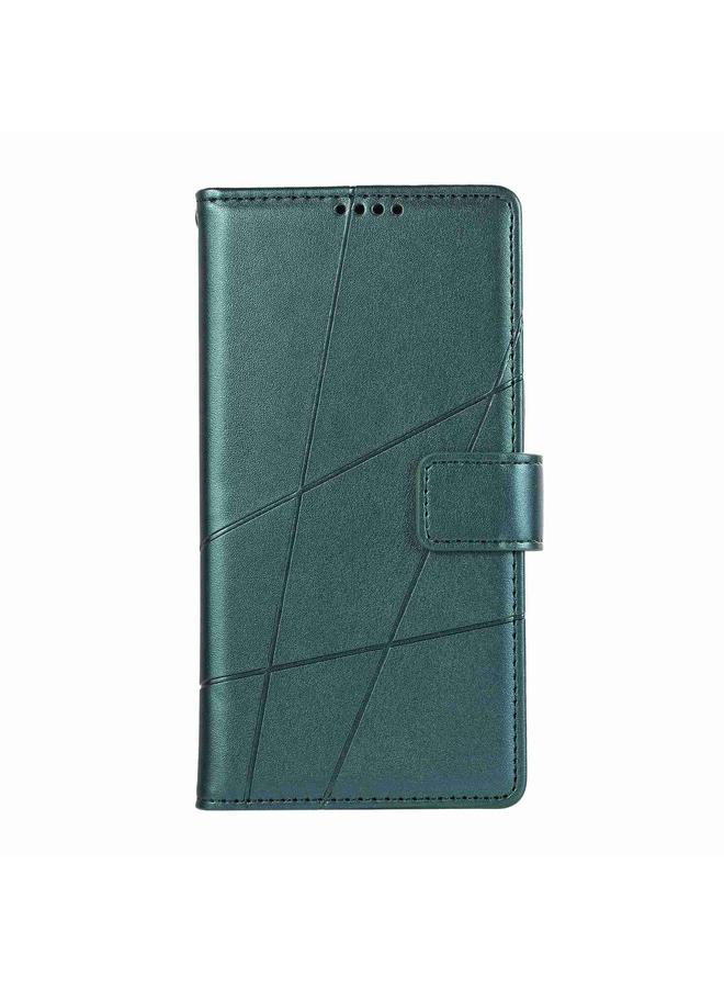 S-TOP Case For iPhone 13 Pro Max PU Genuine Leather Texture Embossed Line Phone Case - Image 2
