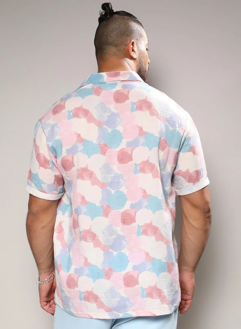 Instafab Plus  Artistic Abstract Shirt for Men | Best Price UAE