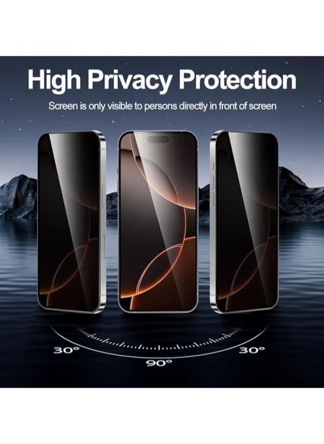 Trendify 9H Privacy Screen Protector for iPhone 15 Pro, Anti-Spy,  Anti-Peeping, Anti-Oil Stain, Full Screen Tempered Glass Case with Easy Installation Wipes  - Image 5
