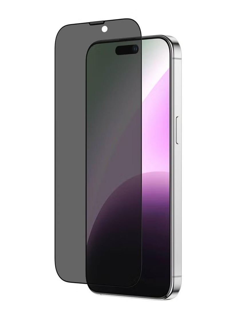 Trendify 9H Privacy Screen Protector for iPhone 15 Pro, Anti-Spy,  Anti-Peeping, Anti-Oil Stain, Full Screen Tempered Glass Case with Easy Installation Wipes  - Image 1