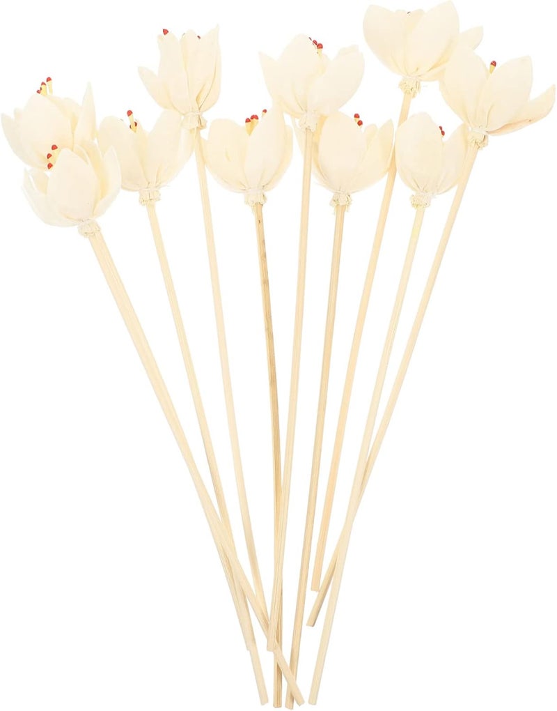 BESTOYARD 10pcs Natural Flower Diffuser Sticks Rattan Reeds for Home Decoration Diffuser Replacement for Refreshing Indoor Air and Creating Relaxing Atmosphere - Image 1