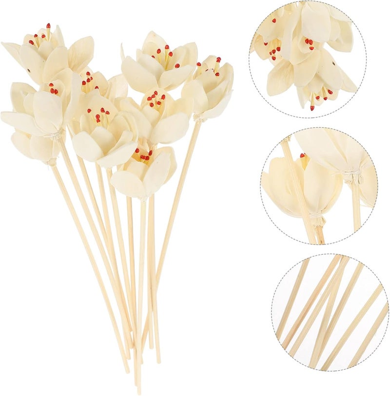 BESTOYARD 10pcs Natural Flower Diffuser Sticks Rattan Reeds for Home Decoration Diffuser Replacement for Refreshing Indoor Air and Creating Relaxing Atmosphere - Image 3