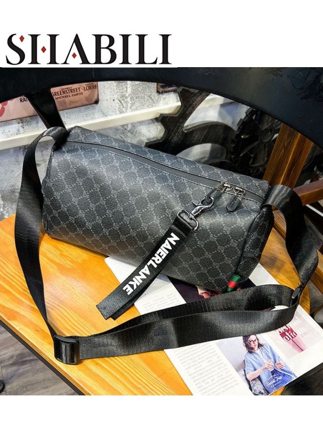 SHABILI Men's Versatile Black Shoulder Bag, Boys' Multi-pocket Crossbody Bag Sling Bag Side Bag Carry Bag Messenger Bag, Daily Commuter Cycling Bag Sports Bag Phone Bag Trekking Bag for Students, Teenagers - Image 1