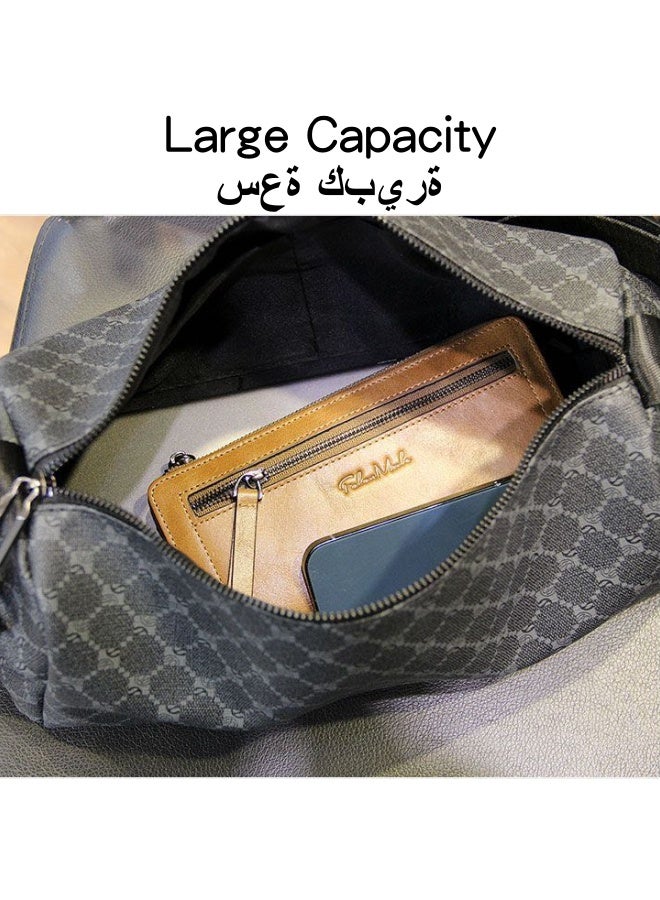 SHABILI Men's Versatile Black Shoulder Bag, Boys' Multi-pocket Crossbody Bag Sling Bag Side Bag Carry Bag Messenger Bag, Daily Commuter Cycling Bag Sports Bag Phone Bag Trekking Bag for Students, Teenagers - Image 3