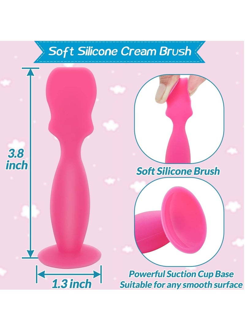 Excefore Baby Diaper Cream Spatula Applicator, 4 Pack Baby Paste Spatulas Made of Soft Silicone,Mini Baby Diaper Rash Cream Brush (Small) - Image 4