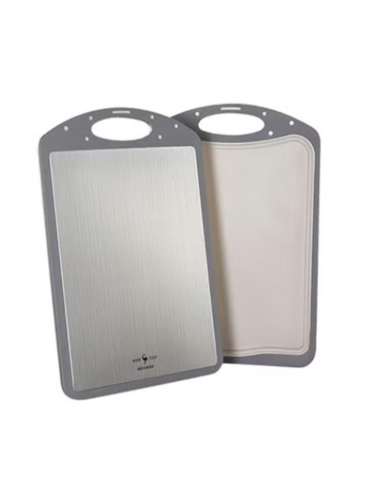 Nariele 2-Piece Stainless Steel Double Side Cutting Board With Hole