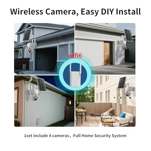 ESCANU Wireless Home Security Cameras System,Solar Power PTZ Outdoor Cameras,Motion Detection,Night Vision,Water-Proof,2-Way Audio,No Subscription Fee,Cloud/SD Card Storage - Image 2