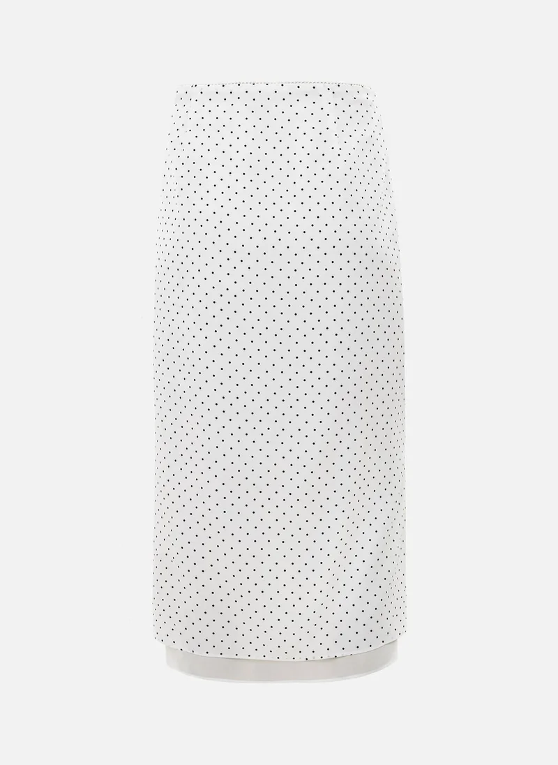 Lichi  Small polka dot midi skirt for Women | Best Price UAE