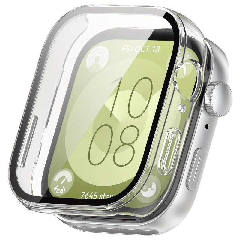 فيلم حماية زجاجي مقسّى شفاف لساعة Huawei Fit3 الذكية، بإطار فائق النحافة، مقاوم للخدوش، وحساس للمس - Image 4
