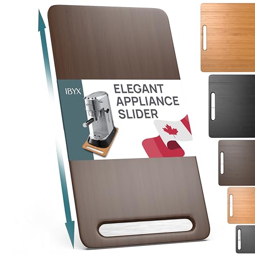 Ibyx Elegant Sliding Tray for Your Coffee Maker & Heavy Kitchen Appliances - Sturdy, Slides Easily from Under The Cabinet (Brown, 7.5”W x 14.5”D) - Image 1