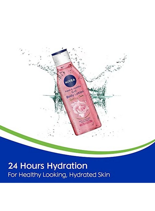 Nivea Rose Water Gel Body Lotion Soothing Care For 24H Hydration Nonsticky & Fast Absorbing Body Lotion For Fresh And Healthy Skin 75 Ml - Image 4