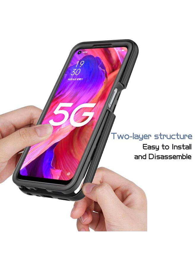 اس-توب جراب لهاتف OnePlus Nord N200 5G Starry Sky بلون سادة مقاوم للصدمات من البولي كربونات + جراب واقٍ من مادة TPU - Image 4