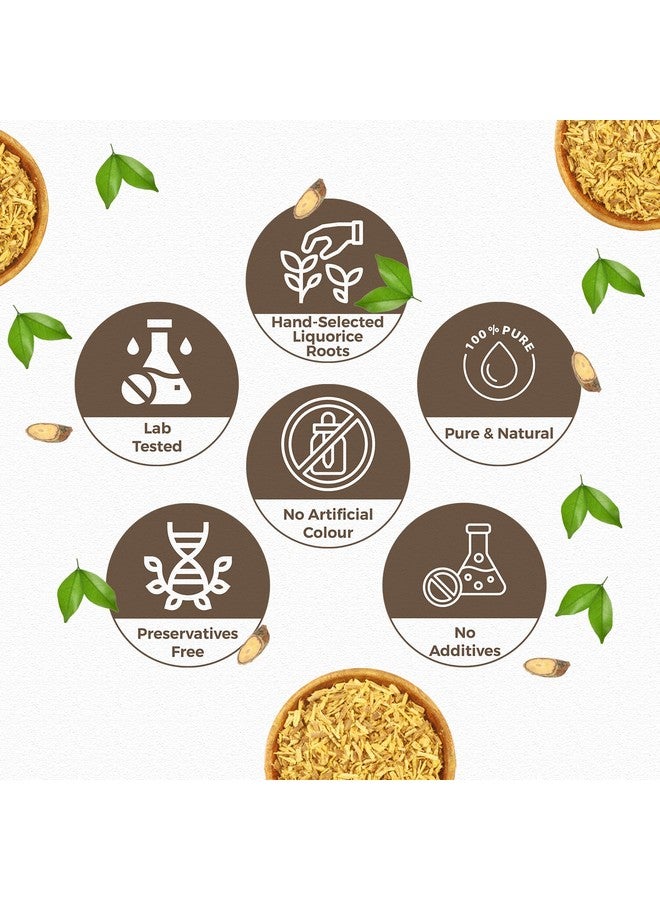 CARMEL ORGANICS CARMEL ORGANICS Liquorice(Mulethi) Root Cut (200 Grams) | Yashtimadhu for Your Health,Skin and Hair Care | Glycyrrhiza Glabra | Atimadhuram/Athimadhura | No Added Preservatives  - Image 3