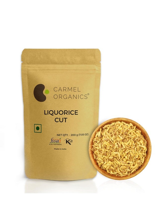 CARMEL ORGANICS CARMEL ORGANICS Liquorice(Mulethi) Root Cut (200 Grams) | Yashtimadhu for Your Health,Skin and Hair Care | Glycyrrhiza Glabra | Atimadhuram/Athimadhura | No Added Preservatives  - Image 1