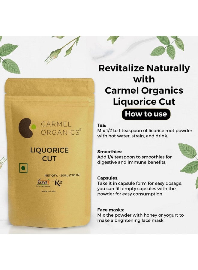 CARMEL ORGANICS CARMEL ORGANICS Liquorice(Mulethi) Root Cut (200 Grams) | Yashtimadhu for Your Health,Skin and Hair Care | Glycyrrhiza Glabra | Atimadhuram/Athimadhura | No Added Preservatives  - Image 5