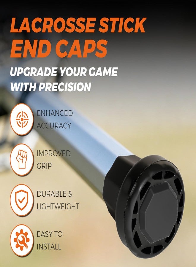 MaiTianna 2 Pack Lacrosse Stick End Caps, Sliding Butt End Cap Replacement for Lacrosse Sticks, Lightweight Durable Grip Caps for Improved Stick Control - Image 4