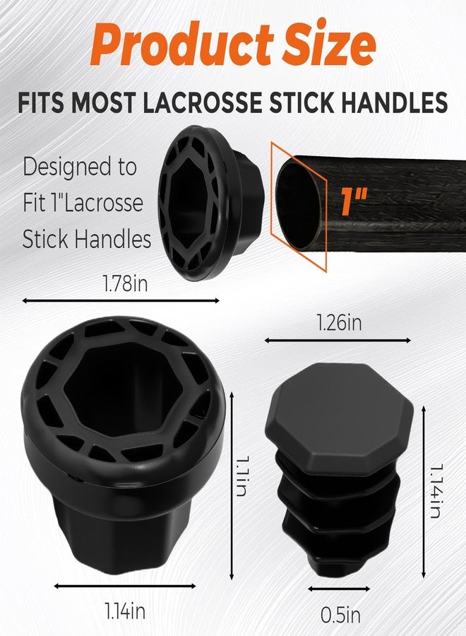 MaiTianna 2 Pack Lacrosse Stick End Caps, Sliding Butt End Cap Replacement for Lacrosse Sticks, Lightweight Durable Grip Caps for Improved Stick Control - Image 2