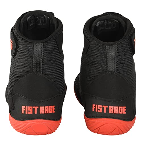 FISTRAGE FR FISTRAGE Wrestling Shoes Fighting Sports Master Training Mesh and Rubber Sole Unisex Pro Men's and Youth Genuine Boot Light Weight | Combat Footwear for Adults (Red-Black, 6) - Image 5