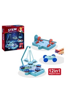 STEM 12 in 1 Magnet Science,Science and Physics home chemical lab Educational Game for kids and It is an educational game that helps focus, creativity,Children's DIY 6+ Years  - Image 1