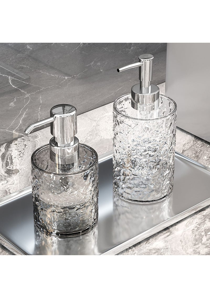 1pc Luxury Refillable Soap Dispenser Bottle – Modern Square Design, Transparent Frosted Look, Pump Dispenser for Shampoo, Shower Gel, Hand Soap & Lotion, Durable & Phthalate-Free, Perfect for Bathroom, Kitchen & Hotel Use - Image 4