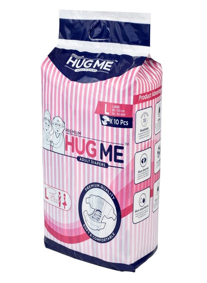 HUG ME Pack of 3- Hug Me Premium Briefs style adult diapers Unisex 34-50 inches - Image 5