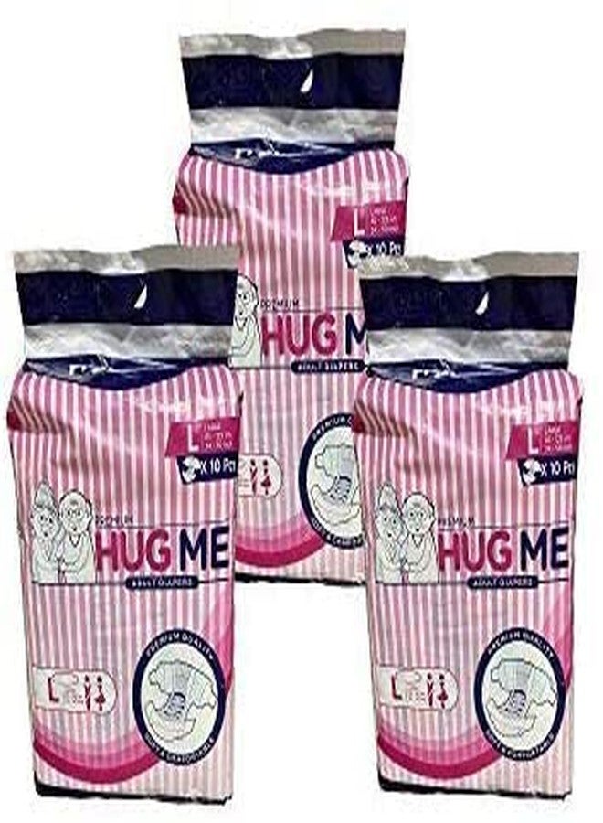 HUG ME Pack of 3- Hug Me Premium Briefs style adult diapers Unisex 34-50 inches - Image 1
