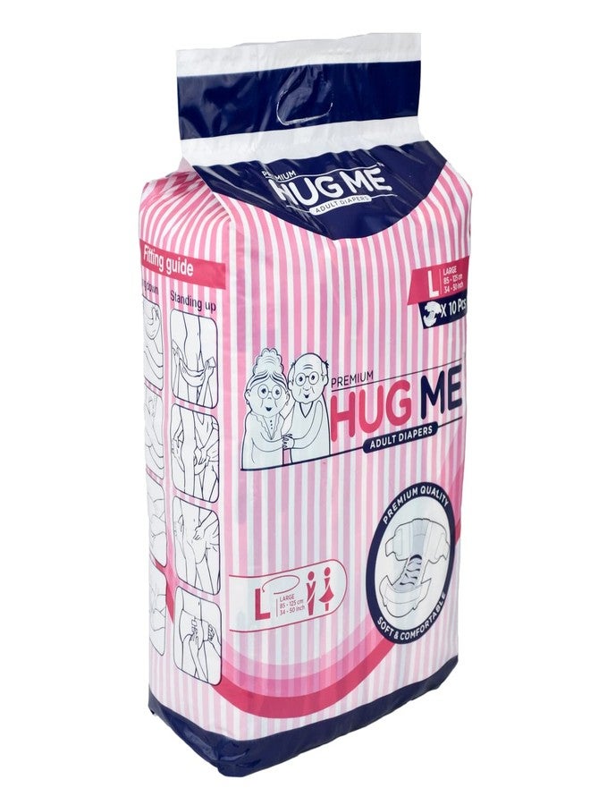 HUG ME Pack of 3- Hug Me Premium Briefs style adult diapers Unisex 34-50 inches - Image 3