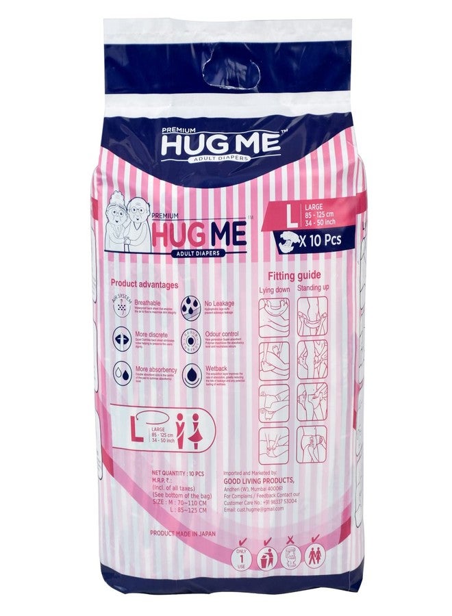 HUG ME Pack of 3- Hug Me Premium Briefs style adult diapers Unisex 34-50 inches - Image 4
