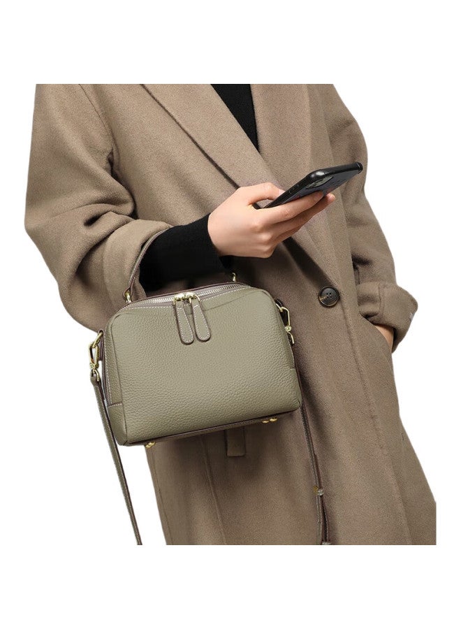 Viney Cowhide Handbag Women'S Fashion Crossbody Bag Light Luxury Handbag Shoulder Bag Birthday Gift For Women'S Festival Gift For Mom - Image 2