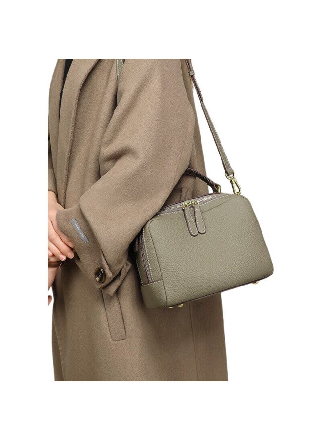 Viney Cowhide Handbag Women'S Fashion Crossbody Bag Light Luxury Handbag Shoulder Bag Birthday Gift For Women'S Festival Gift For Mom - Image 1