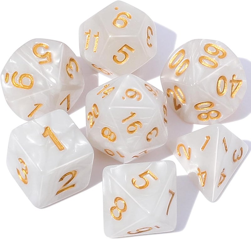 CiaraQ DND Polyhedral Dice Set with a Black Dice Bag for D&D RPG MTG Role Playing Table Games - Image 1