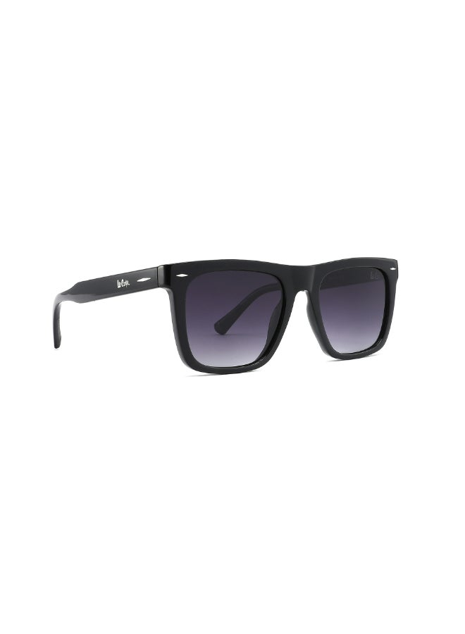 لي كوبر Unisex Polarized Sunglasses Shiny Black Frame Gr. Grey Lens - 50mm Lens - LC1021C01 - Image 2