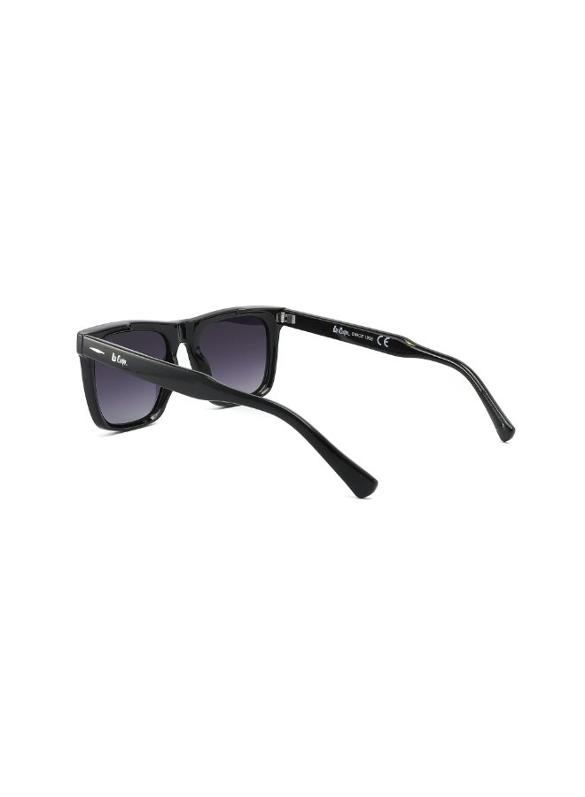 لي كوبر Unisex Polarized Sunglasses Shiny Black Frame Gr. Grey Lens - 50mm Lens - LC1021C01 - Image 3