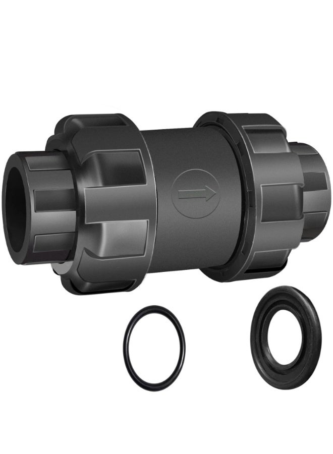 3/4" True Union Check Valve DN20 Check Valve, Combination Check Valve Heavy Duty Ball Check Valve Slip - Slip Connection for Fluid Systems Backflow Prevention  - Image 1
