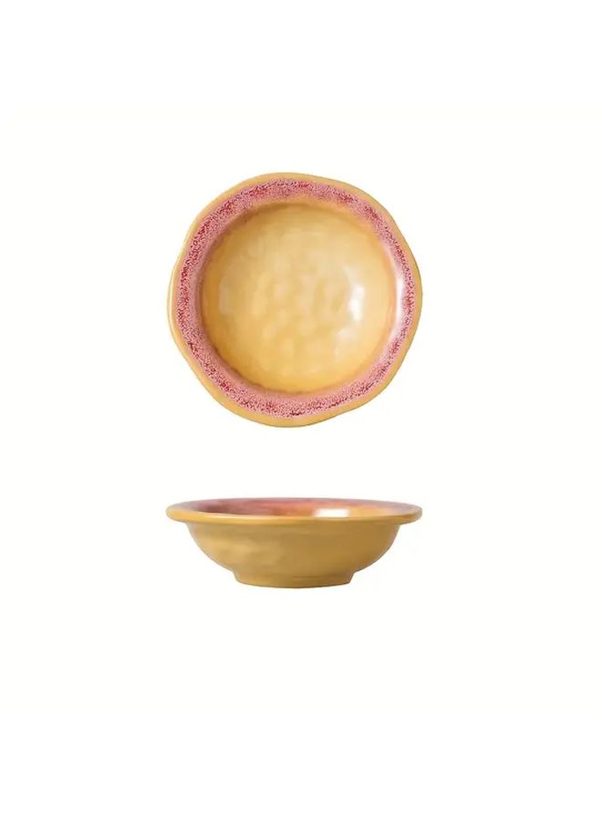 Exotic Disc Blue Ceramic Sauce Dipping Dish Heat Resistant Condiment Bowl For Hot Pot - Image 4