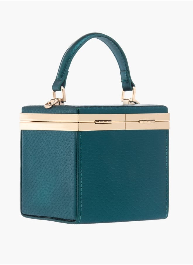 Flora Bella By Shoexpress Women Textured Crossbody Bag with Detachable Strap and Clasp Closure  - Image 3