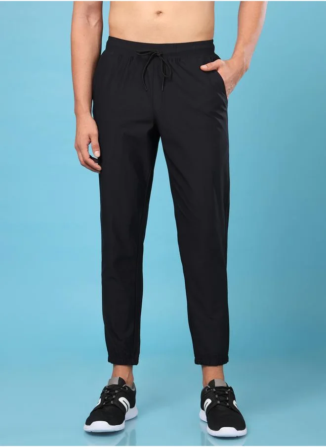 تكنوسبورت Technosport Solid Stretch Joggers with Drawstring