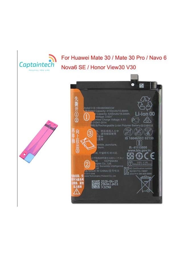 Lynacz Original Replacement Battery For Huawei Mate 30 Mate 30 Pro Nova 6 Nova 6 SE / Honor V30 Black - Image 3