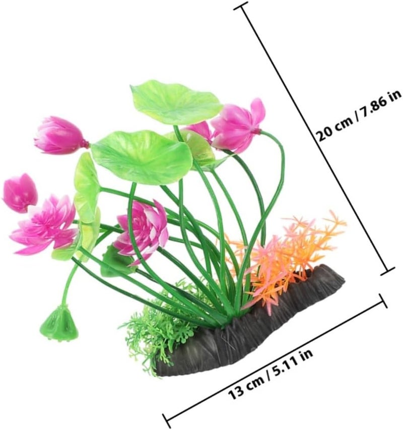 SHOWERORO Artificial Aquarium Plants 2pcs Fish Tank Water Grass Decoration Plastic Aquatic Plant Model Aquarium Ornament for Freshwater Tanks - Image 2