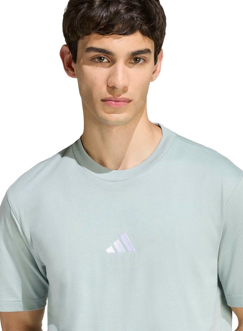 Adidas Essentials Small Logo Single Jersey T-Shirt - Image 3