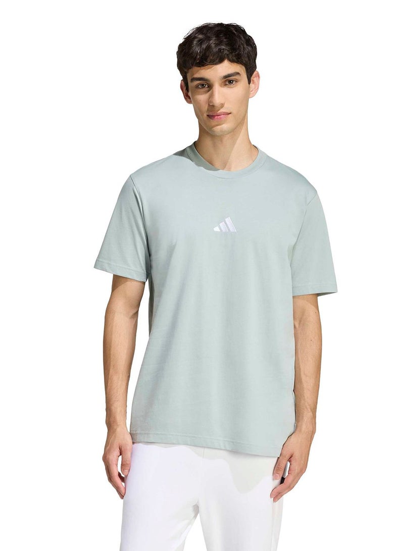 Adidas Essentials Small Logo Single Jersey T-Shirt - Image 1