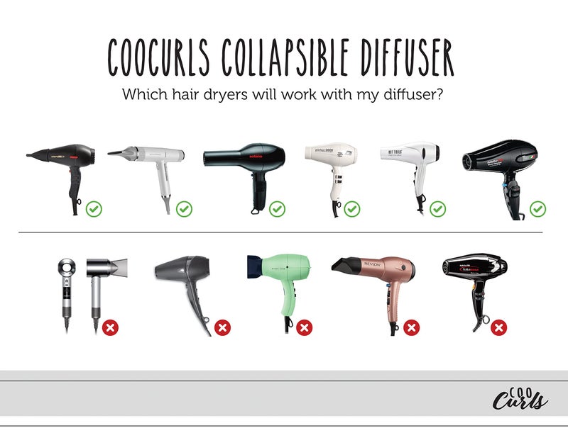Cooboard CooCurls Hair Diffuser | Large Oval Collapsible Attachment for Hair Dryer for Salon Quality Curls at Home, Larger Size for Quicker Drying Time | NOT UNIVERSAL, Check Below for Sizing - Image 5