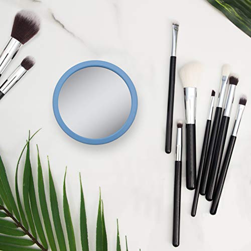 Zadro 3.75" Dia. Compact Mirror 12X Travel magnifying Mirror 18 Strong Suction Cup Wall Mounted Makeup Mirror for Shower - Image 2