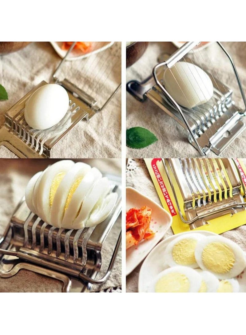 كيتشينو قطاعة البيض من الفولاذ المقاوم للصدأ، أداة الطبخ، تقسيم البيض والفطر لقطع متساوية، تنظيم المطبخ. - Image 5