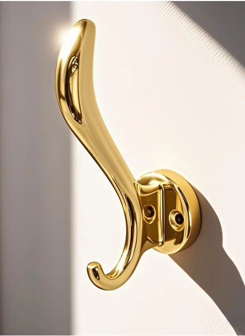 2 pack Large Golden Wall Hooks For Hanging Heavy Duty, Coat Hooks For Wall, Coat Hanger Hooks Wall Mounted, Wall Mounted Bag Hooks