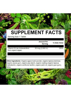 PlantFusion Vegan Vitamin D3 2000IU, Organic Vitamin D3, Sourced from Vitashine Plant Based Lichen, Promotes Immune and Bone Health, 60 Tablets  - Image 4
