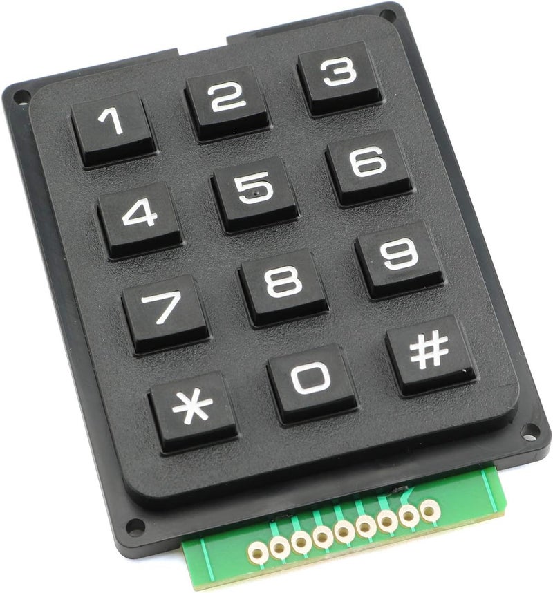 Tegg 3x4 MCU Board Matrix Array Switch Tactile Keypad - 12 Button Phone-Style Matrix for Arduino Raspberry Pi - Image 1