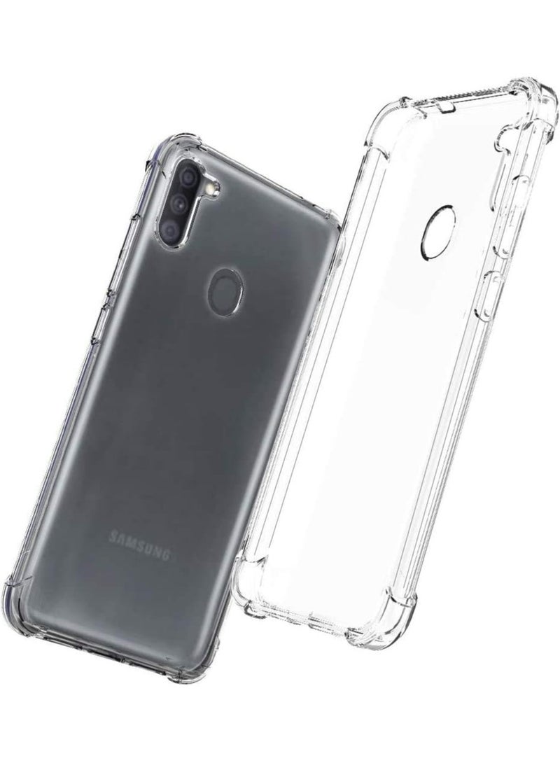 ELTRAZONE Samsung Galaxy M11 Case Cover Protective Shock Absorption Bumper soft Transparent Case (Clear) - Image 2
