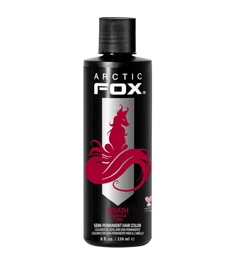 ARCTIC FOX Vegan and CrueltyFree SemiPermanent Hair Color Dye 8 Fl Oz WRATH
