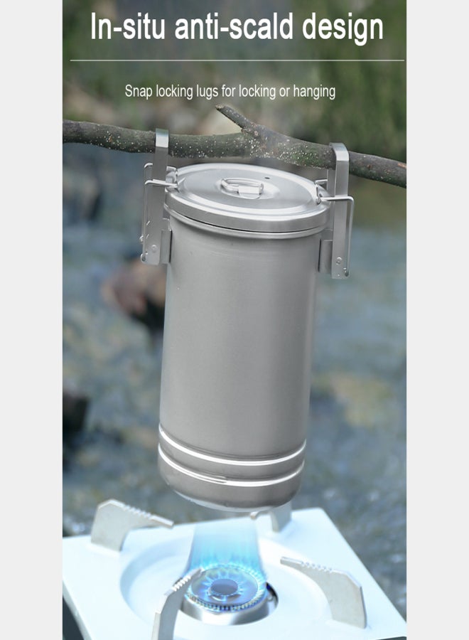 Camping Hiking Rice Cooker Outdoor Portable Picnic Cookware Stainless Steel Pot Multifunctional Travel Cooking Accessory - Image 3